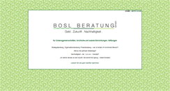 Desktop Screenshot of bosl-beratung.de